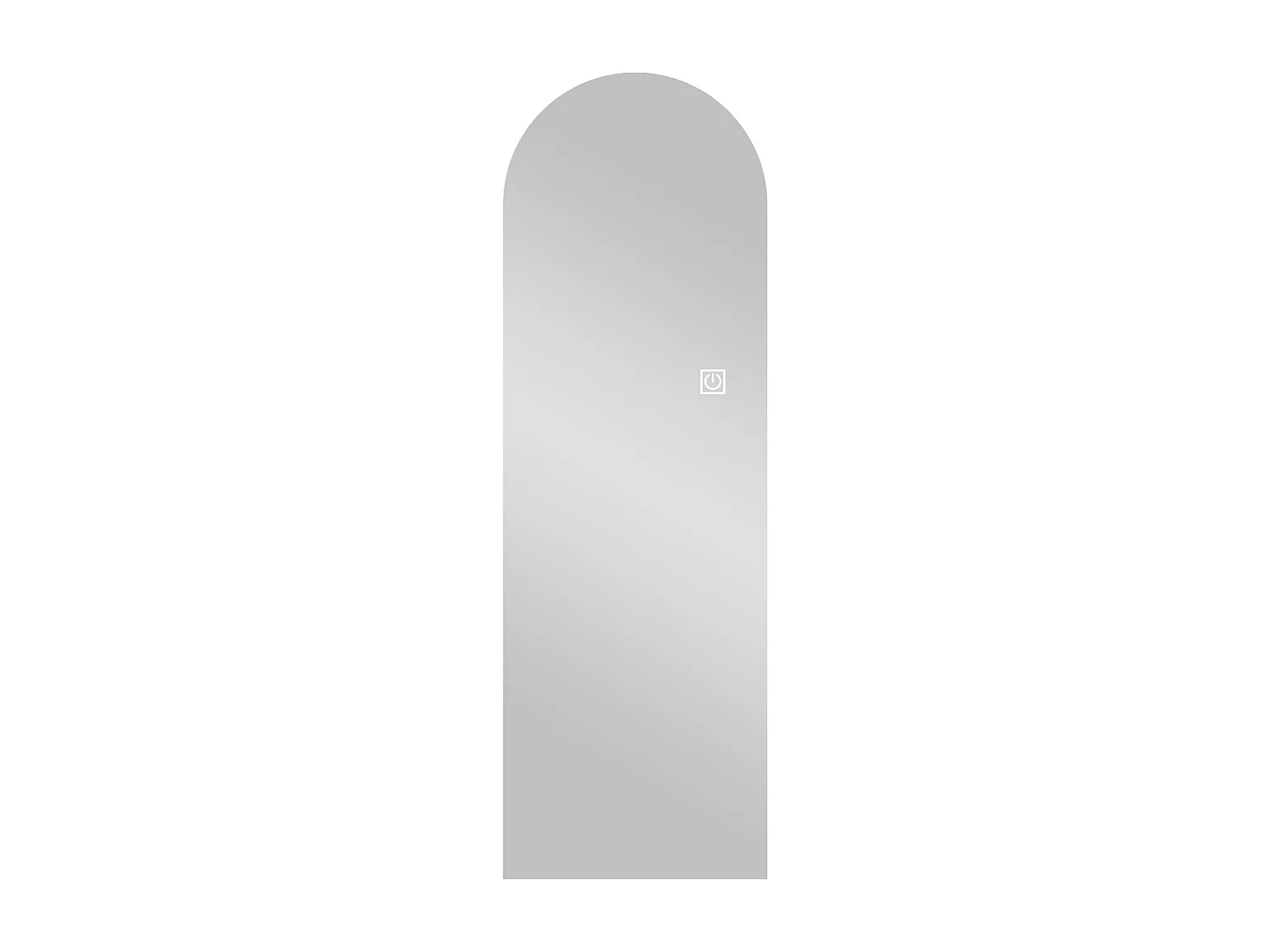 Espelho de mesa ou de parede com LED, 165x50 cm, com brilho ajustável - Vidro prateado