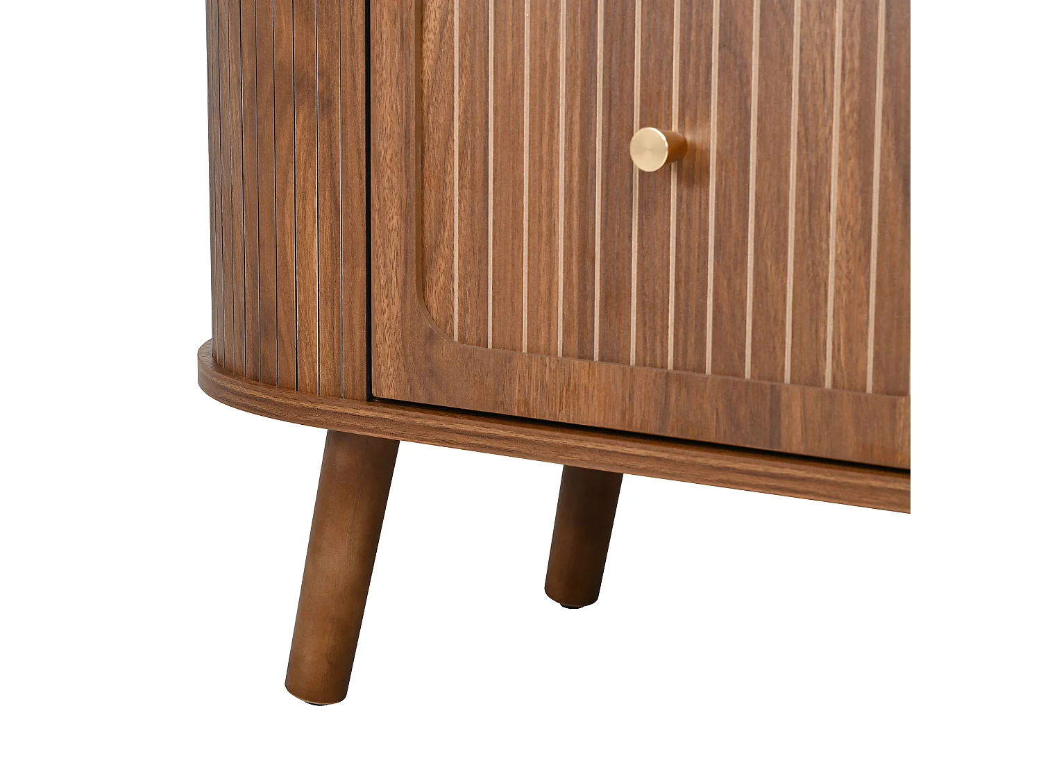 Meuble TV vintage 180x38x47 cm en couleur bois foncé avec 4 portes