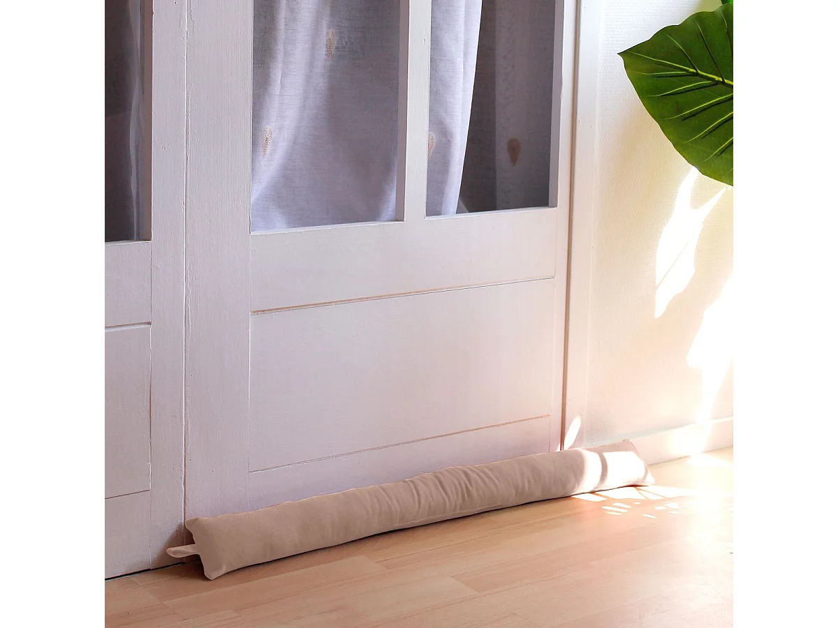 Boudin Bas de Porte en Coton "Dune" 80cm Sable