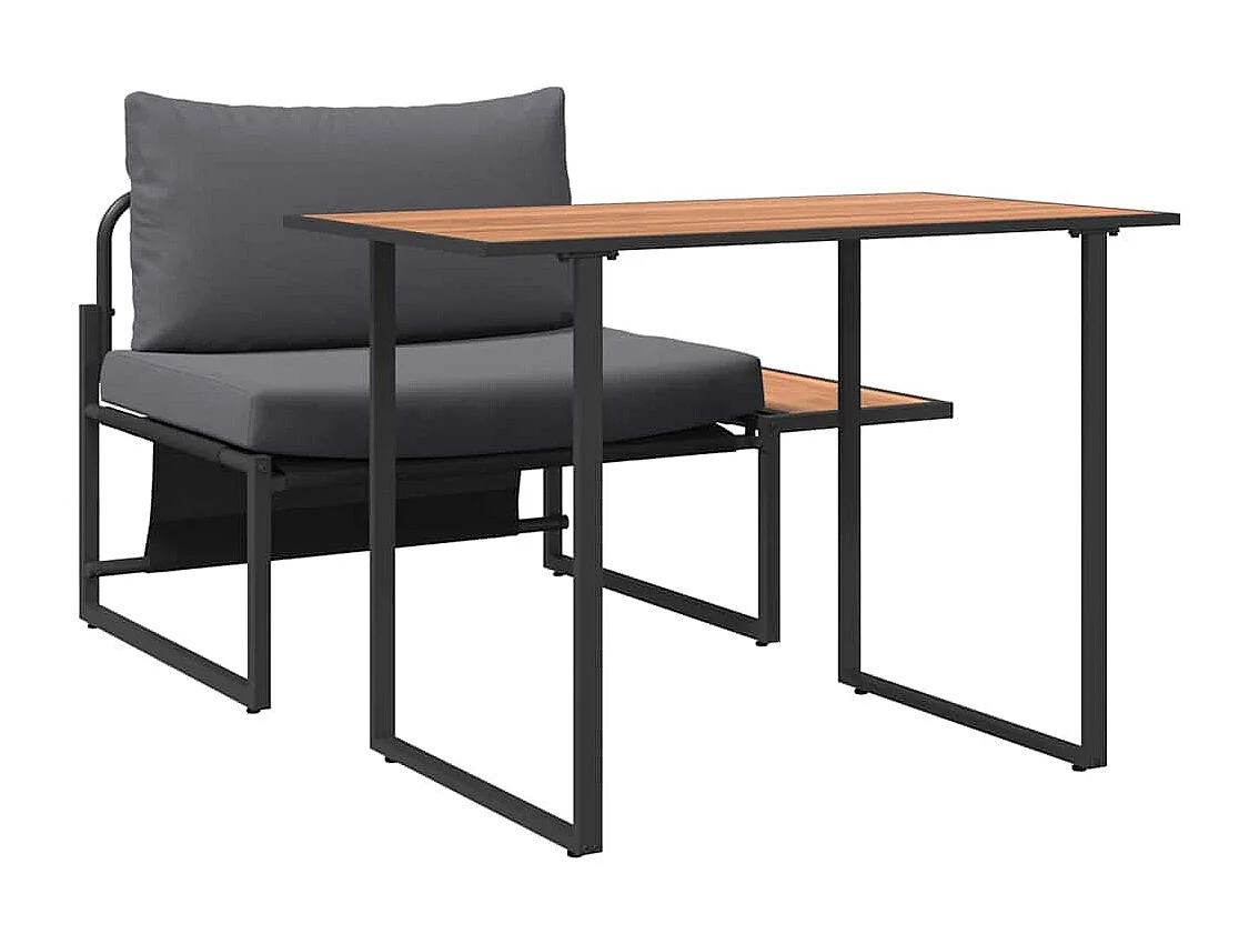 Mobilier de Patio en Acier 2 pièces Anthracite Acier