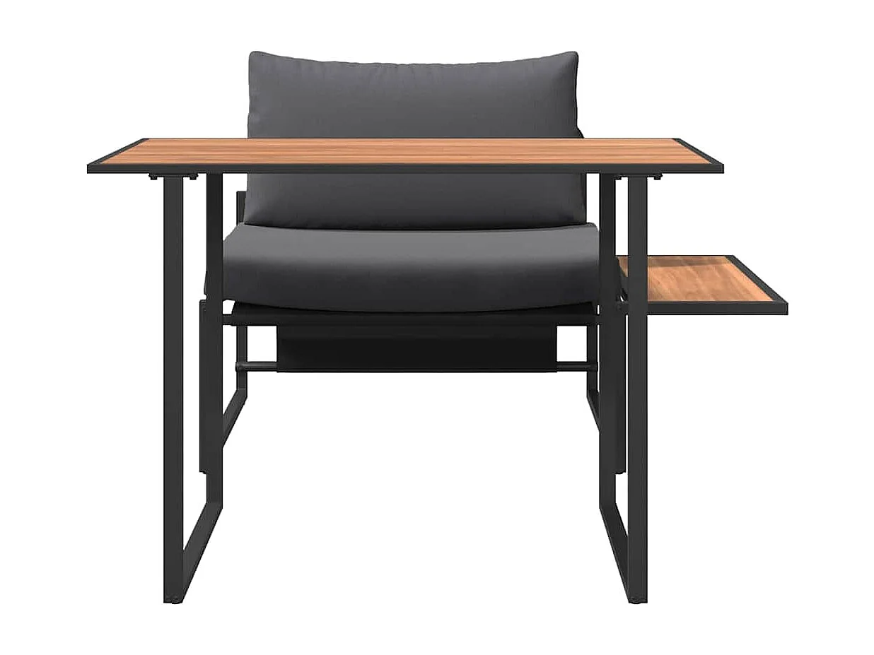 Mobilier de Patio en Acier 2 pièces Anthracite Acier