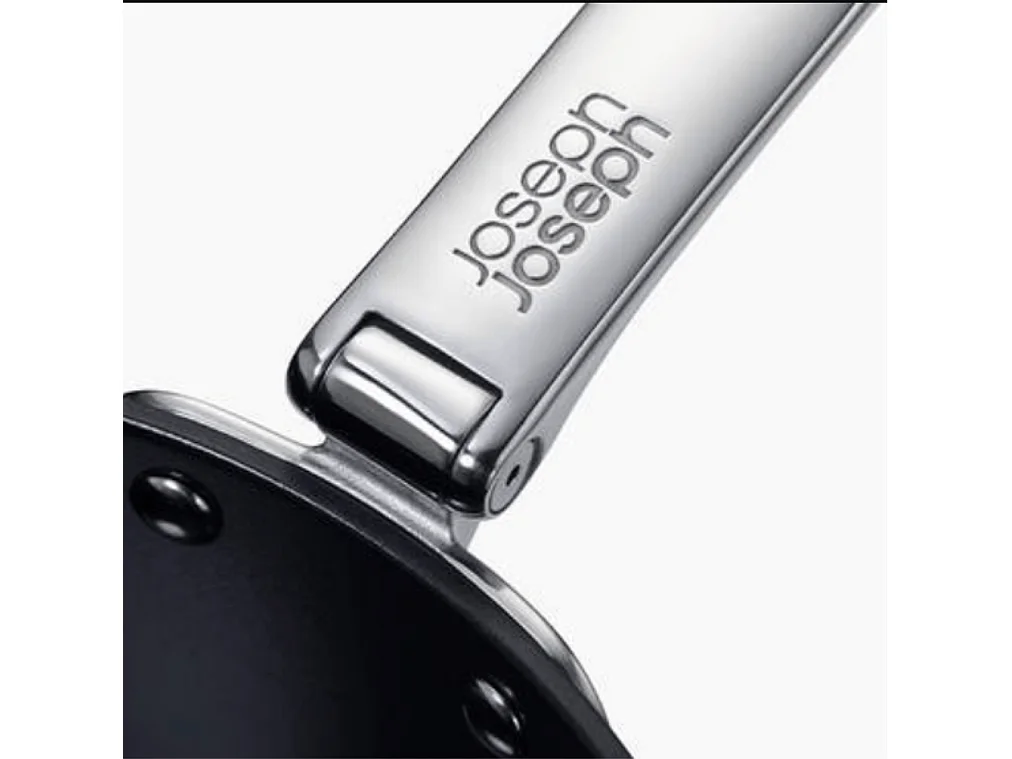 Set de 2 poêles antiadhésives Space Folding Handle Ceramic Non-stick Joseph Joseph, gain de place, poignées pliables, compatibles induction, bleu.