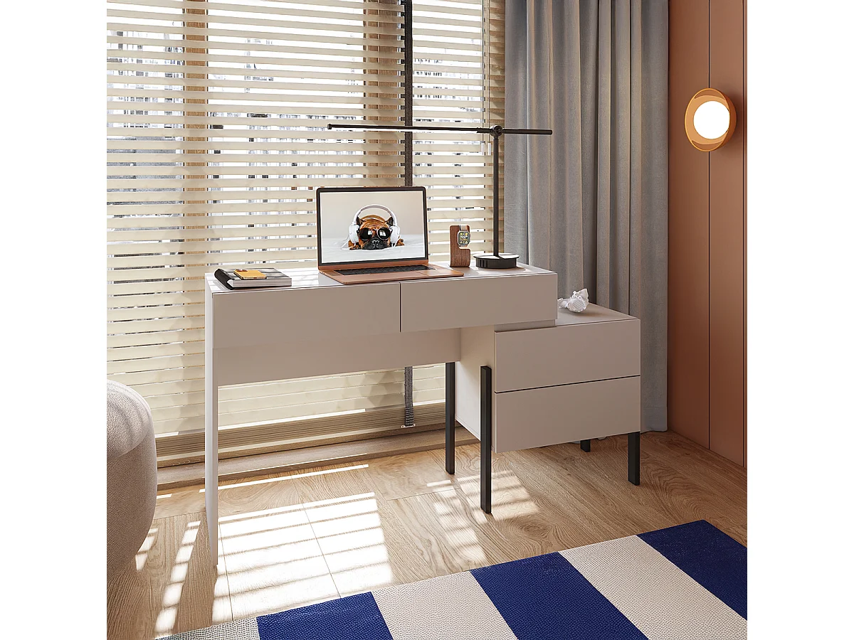 Bérénice Cashmere skrivebord med 4 skuffer