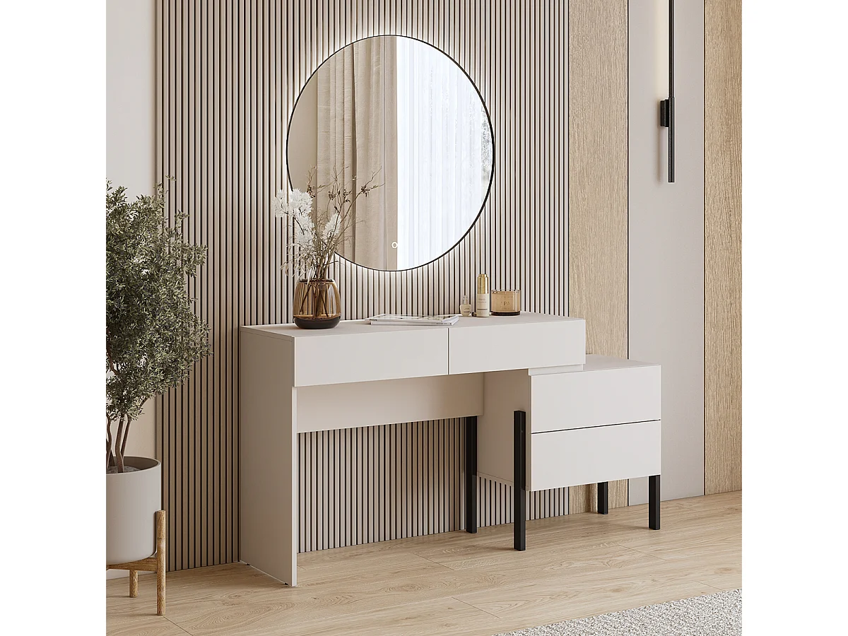 Bérénice Cashmere skrivebord med 4 skuffer