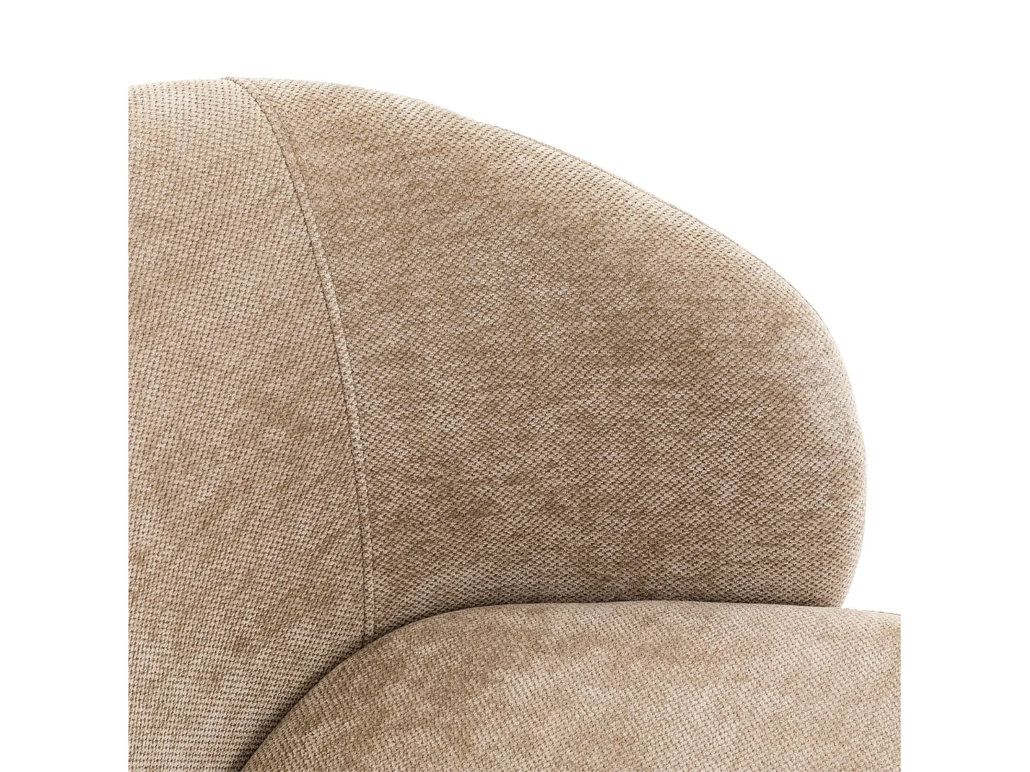 Lot de 2 Chaises de Salle à Manger KURSI en Tissu Beige au Design Rétro-Chic, Assise Rembourrée et Dossier Enveloppant