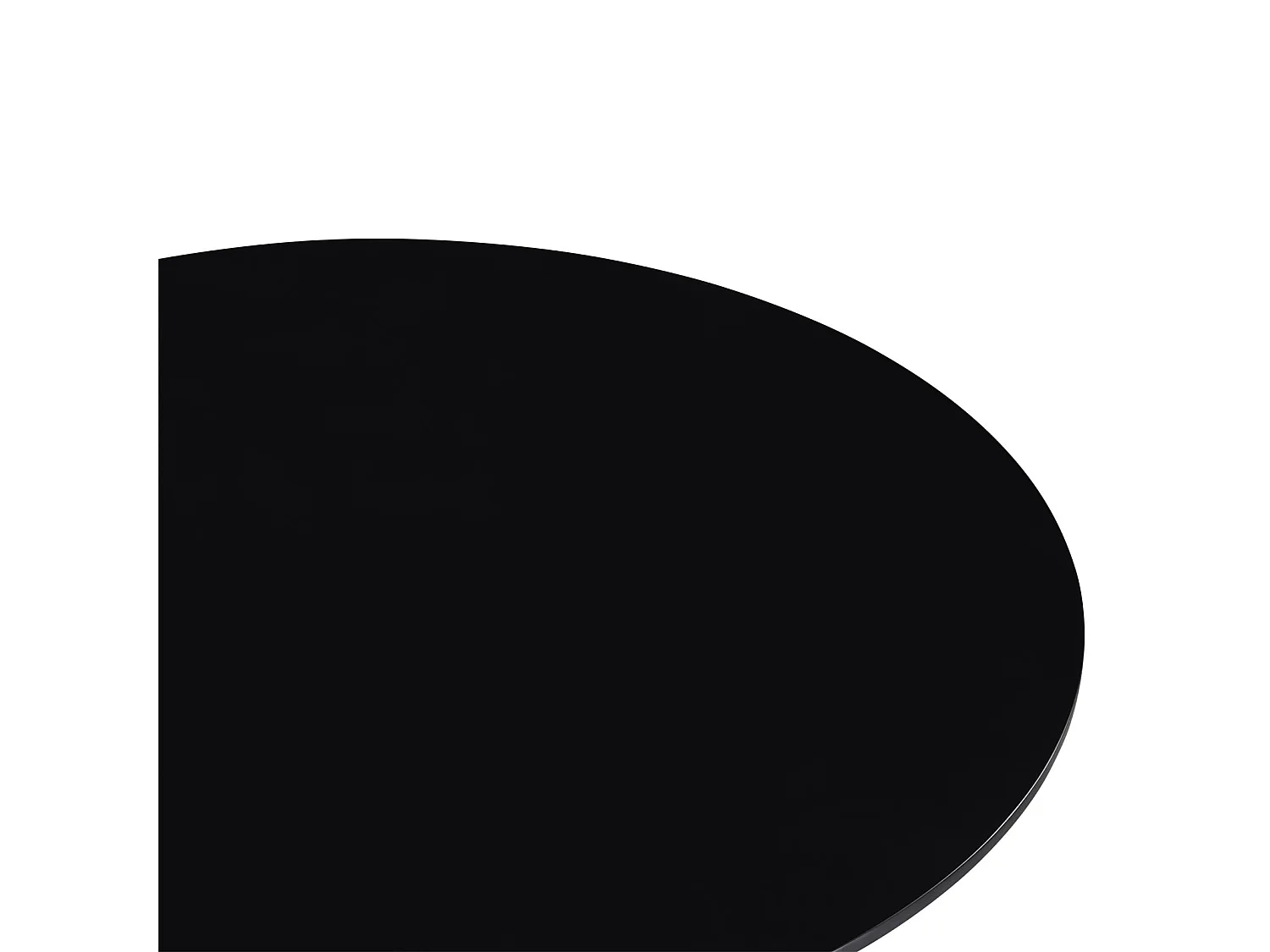 Table à Manger ronde LOIRE Ø 100 cm, Noir, Idéale pour 3 à 4 Personnes, Design Moderne pour Salle à Manger