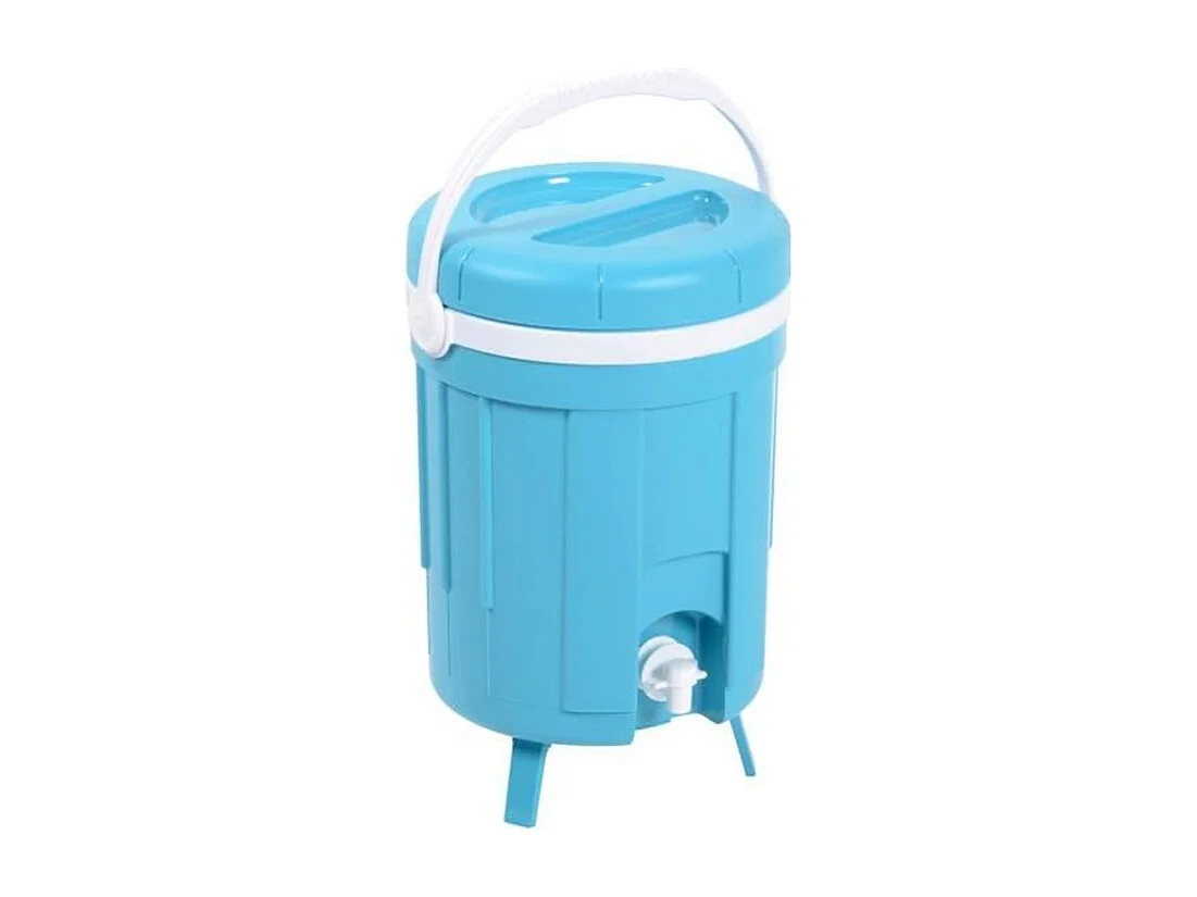 EDA PLASTIQUE Fontaine isotherme Iceberg - Coque isolante thermoformée - Bleu turquoise - 8 L