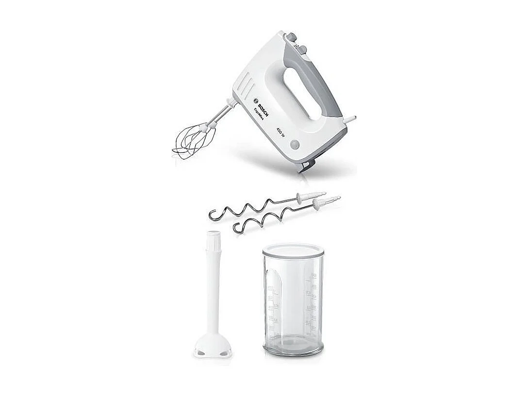 Frullatore Bosch MFQ36440 450W 5 velocità con fruste, ganci in acciaio inox e ciotola graduata con coperchio