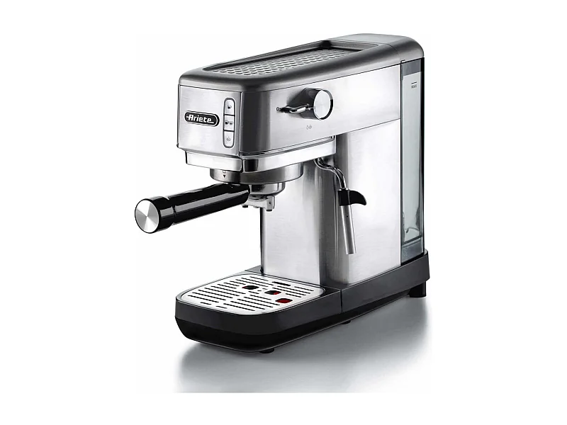 Ariete 1380/10 Kaffeemaschine aus Edelstahl 1300W 15 Bar mit Cappuccino-Milchaufschäumer und automatischer Abschaltung