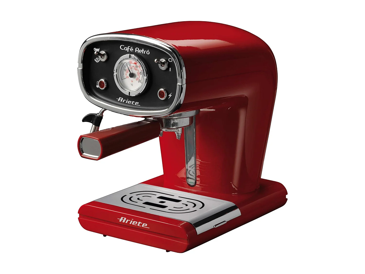 Machine à café Ariete 1388 Cafe' Retro' Dosettes de poudre 850W 1L Rouge