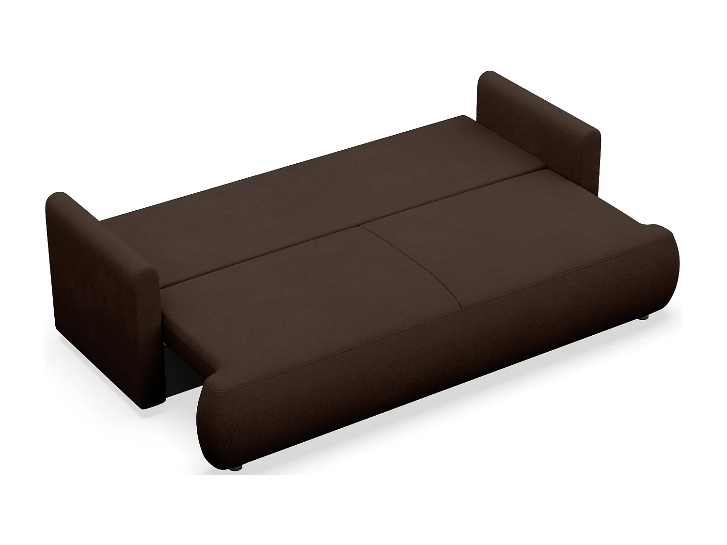 Canapé convertible 3 places – Marron – Chenille Easy Clean – OVO MINI