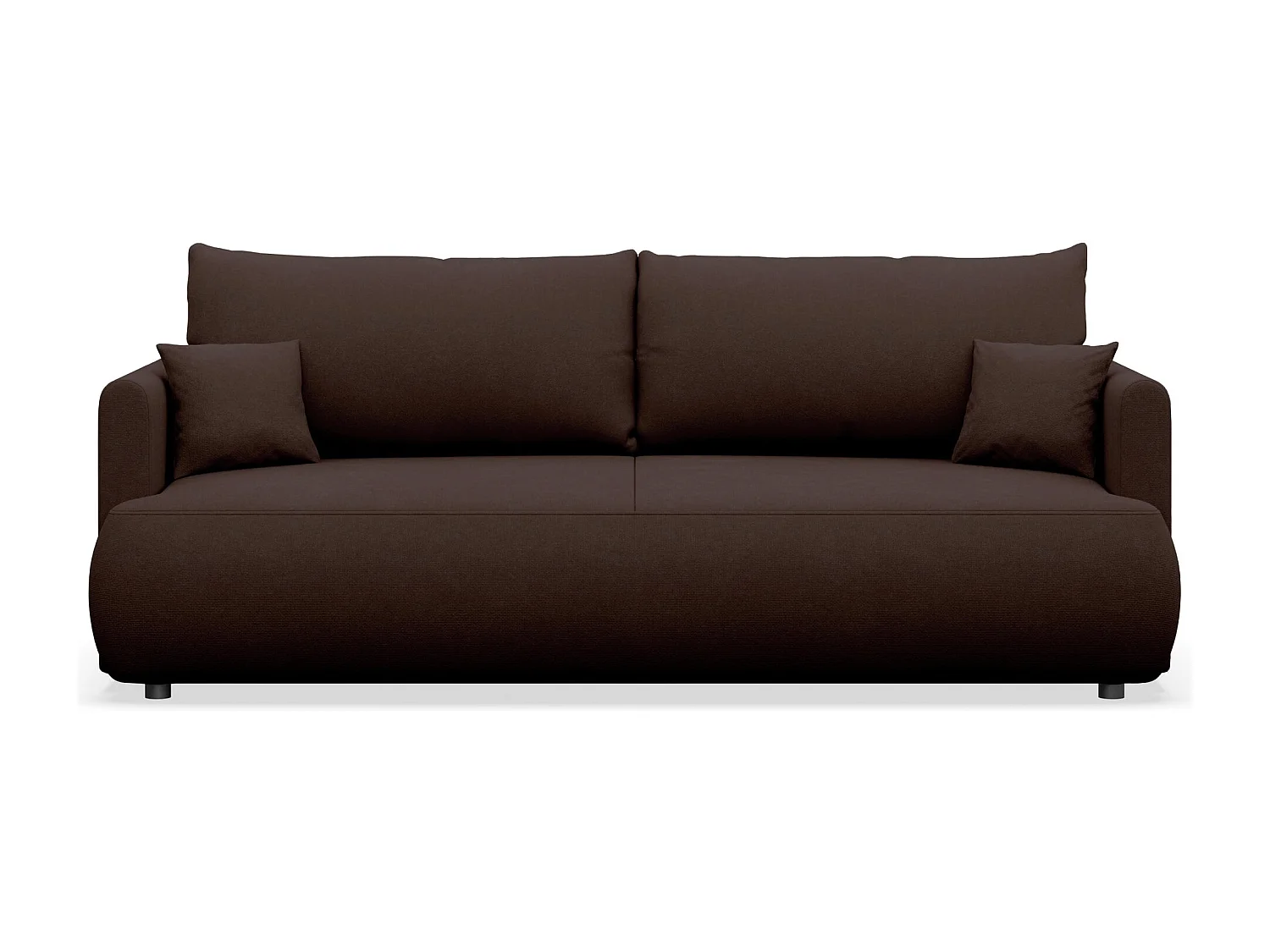 Canapé convertible 3 places – Marron – Chenille Easy Clean – OVO MINI