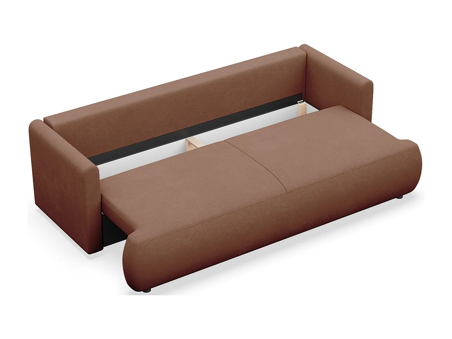 Canapé convertible 3 places – Cuivre – Chenille Easy Clean – OVO MINI