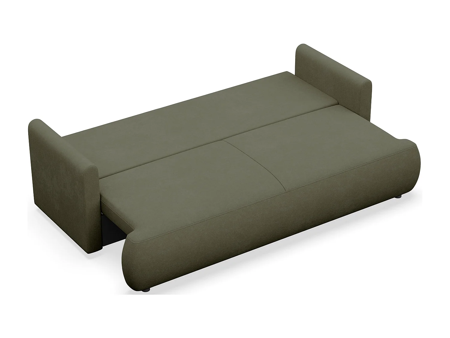 Canapé convertible 3 places – Vert olive – Chenille Easy Clean – OVO MINI