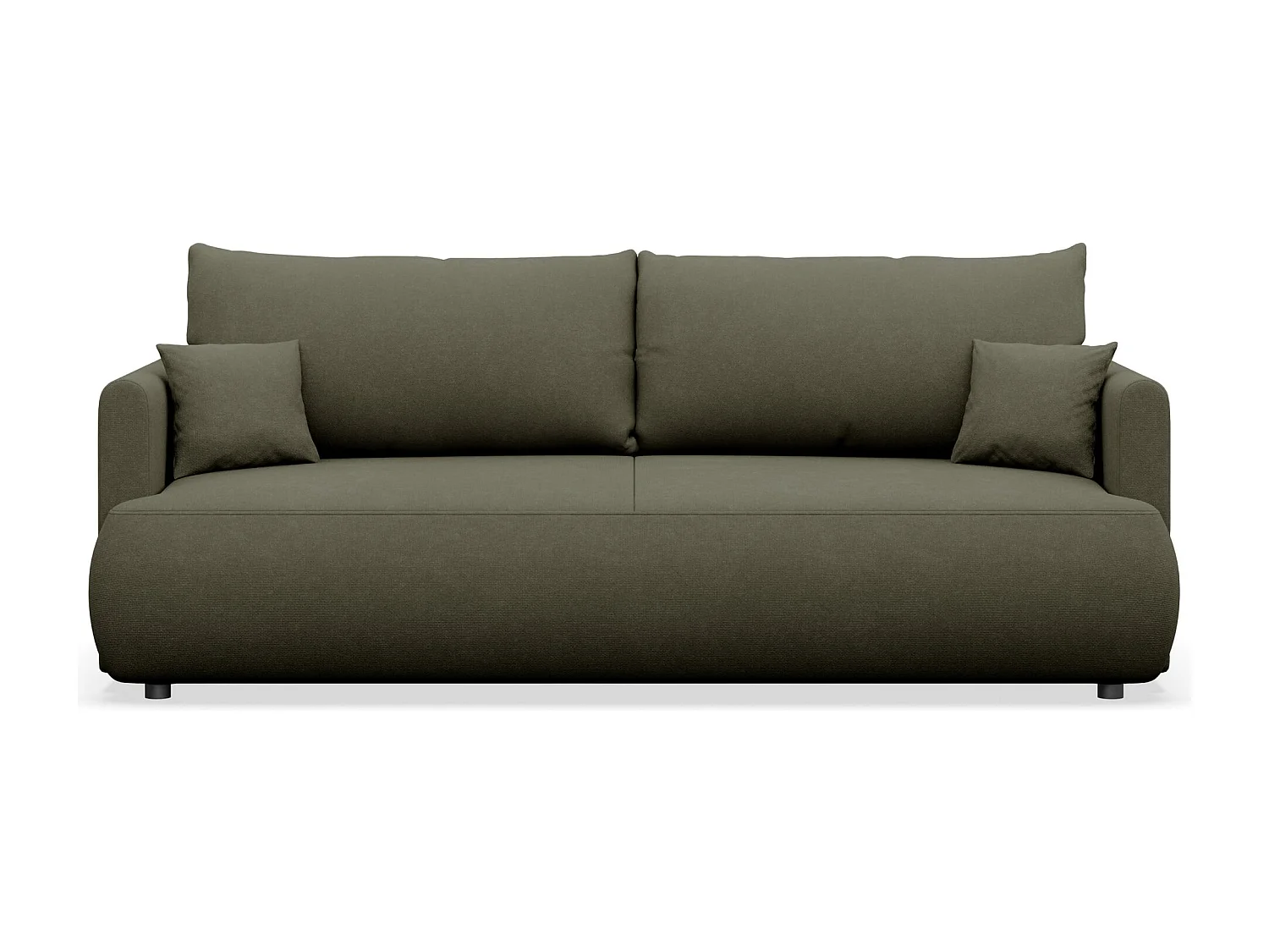 Canapé convertible 3 places – Vert olive – Chenille Easy Clean – OVO MINI