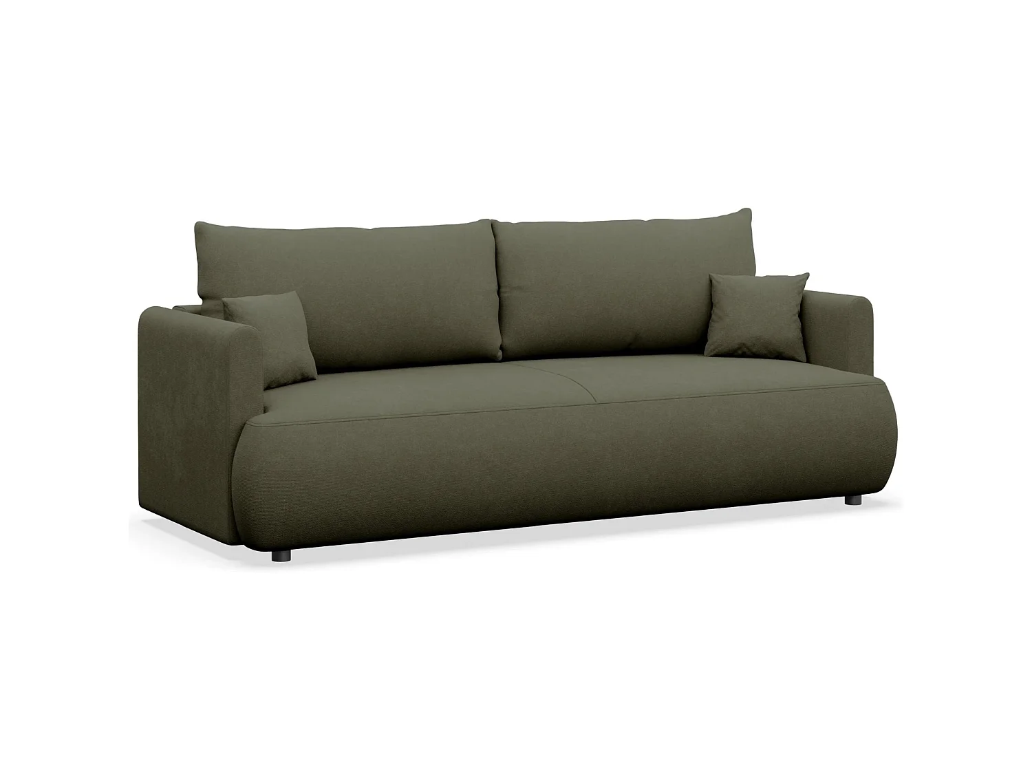 Canapé convertible 3 places – Vert olive – Chenille Easy Clean – OVO MINI