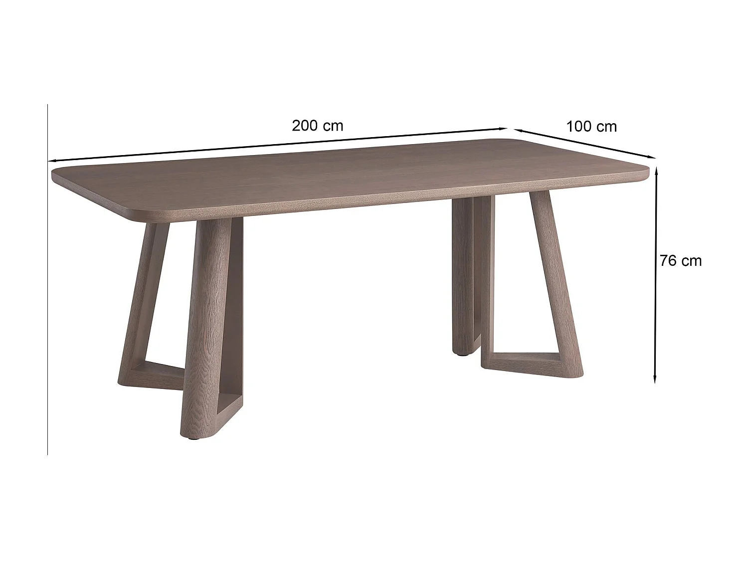 Esstisch 200 x 100 cm – Nussbaum-Furnier – ALISSER