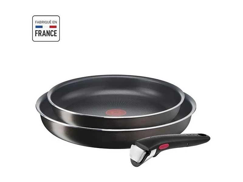 Tefal Ingenio Easy Plus pannen 24/28 cm anti-aanbak, afneembaar handvat, niet inductie, gemaakt in Frankrijk