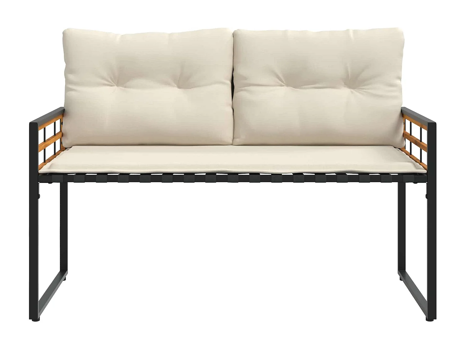 Ensemble de meubles d'extérieur avec coussin 4 pièces Crème