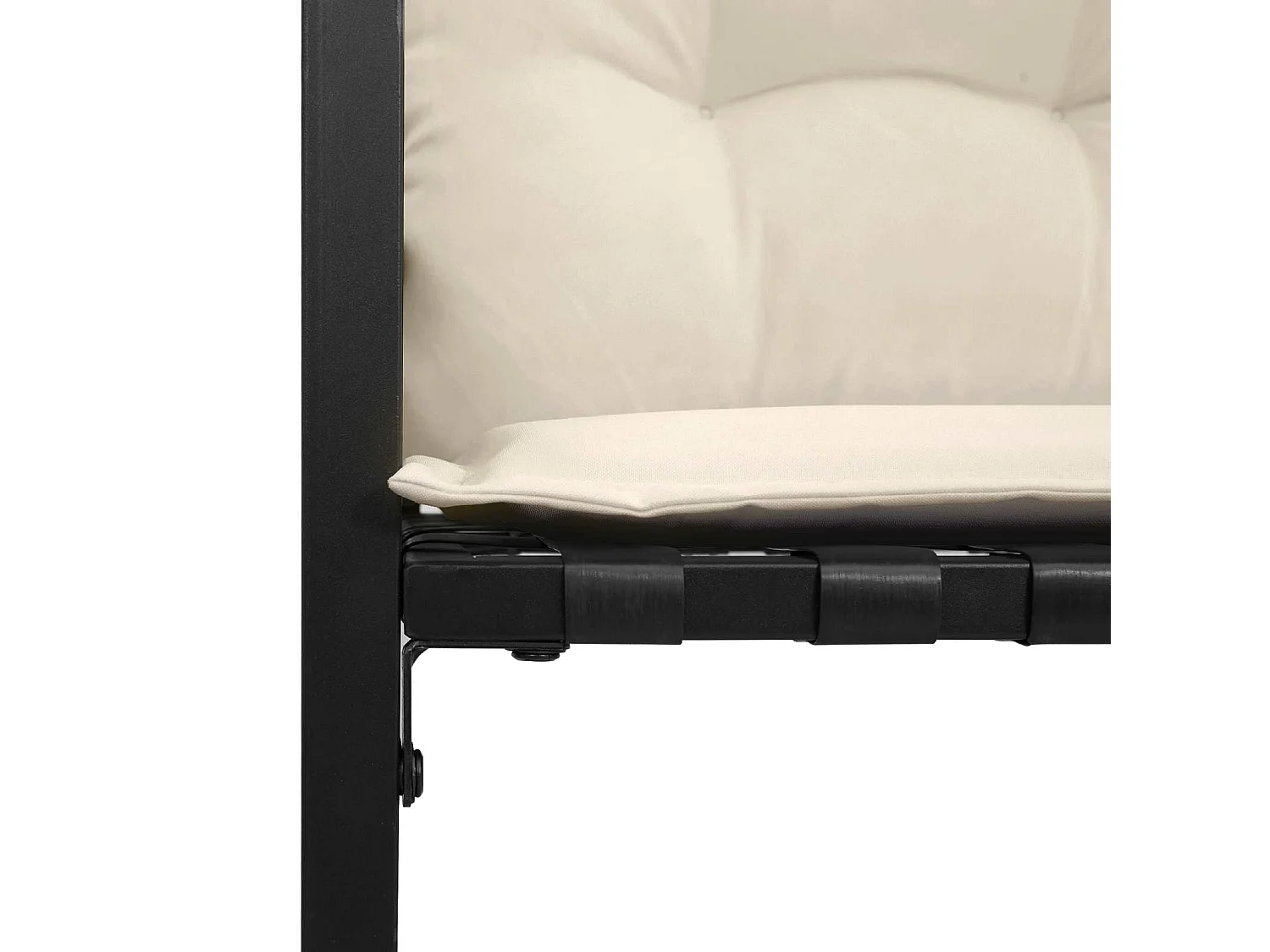 Juego de muebles de exterior con cojín 3 pcs Crema