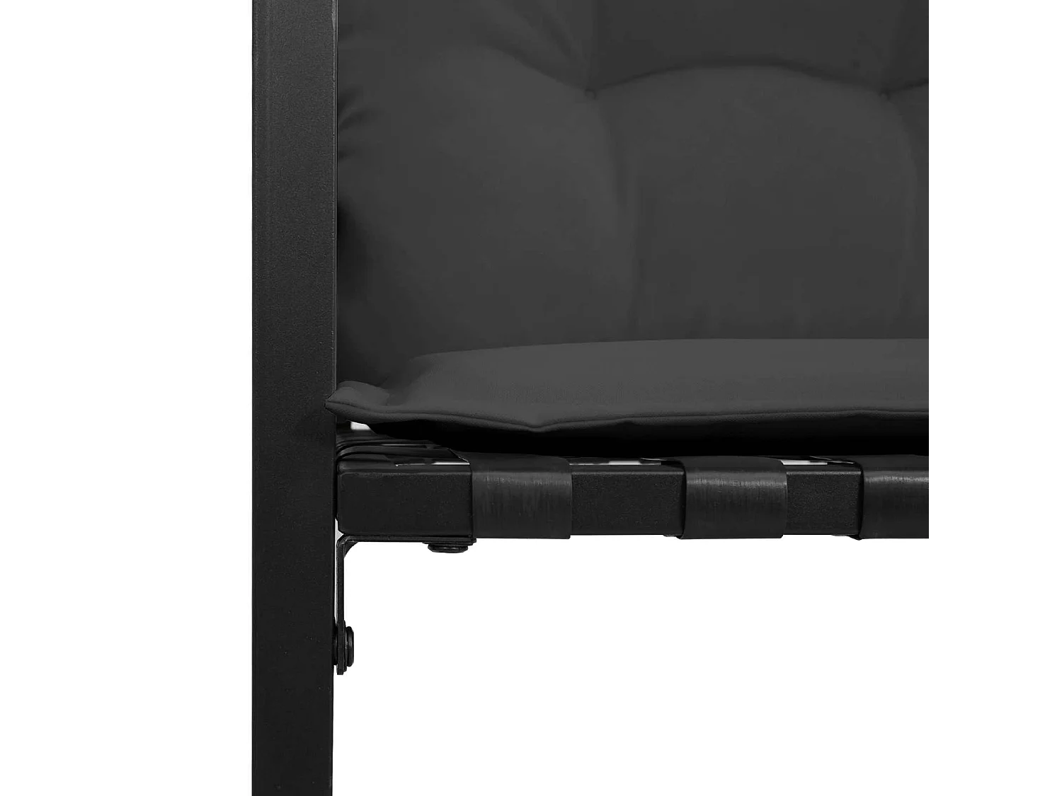 Juego de muebles de exterior con cojín 3 pcs Gris Oscuro