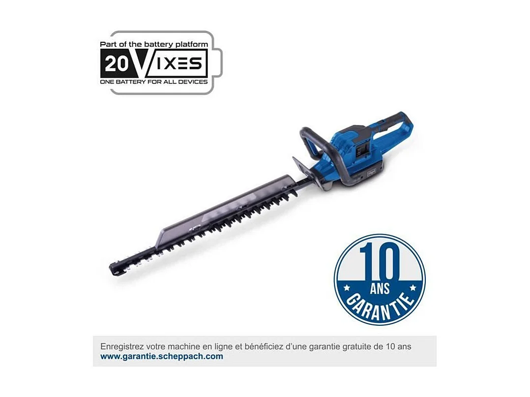 Draadloze Heggenschaar SCHEPPACH BC-HT720-X 65 cm 700 W - Compatibel met 20V IXES batterij, draaibare handgreep, 5 jaar garantie