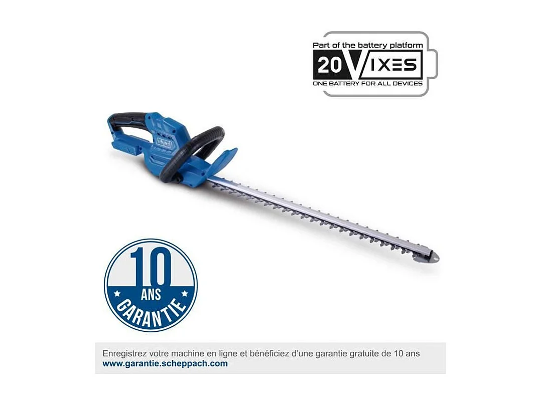 Draadloze heggenschaar SCHEPPACH C-HT570-X 20V IXES, dubbelwerkend mes 51 cm, zonder accu en lader