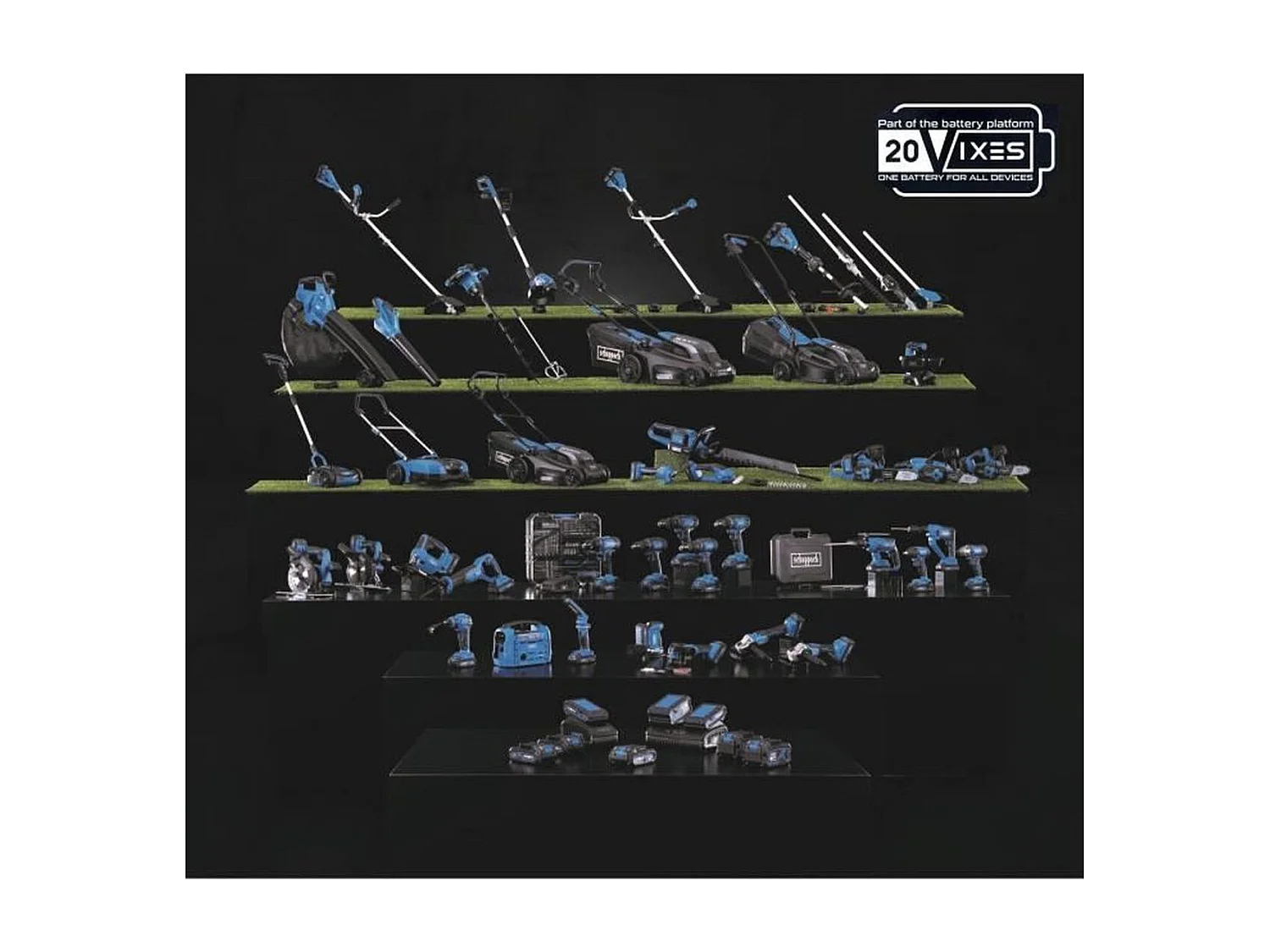 Draadloze heggenschaar SCHEPPACH C-HT570-X 20V IXES, dubbelwerkend mes 51 cm, zonder accu en lader