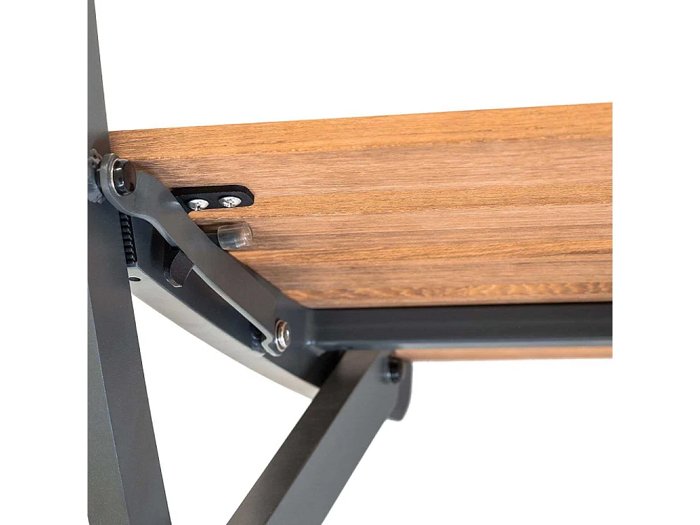 Ensemble table à manger en alu/teck, avec 1 banc et 2 chaises Porto-Rico - 4 places - Jardiline