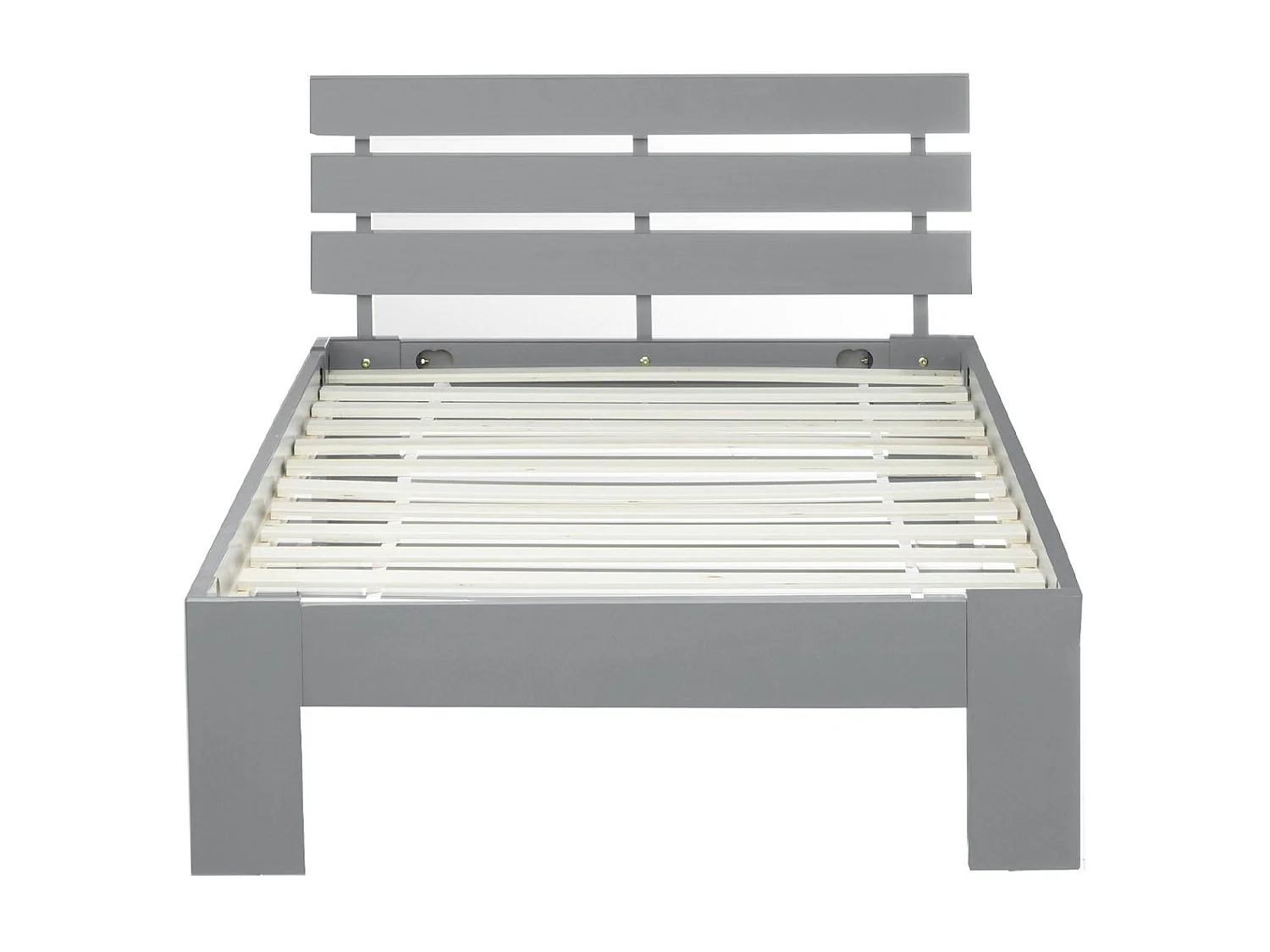 Lit simple 1 personnes bois marron 94.5 x 204.5 x 66.7 cm LIT06207