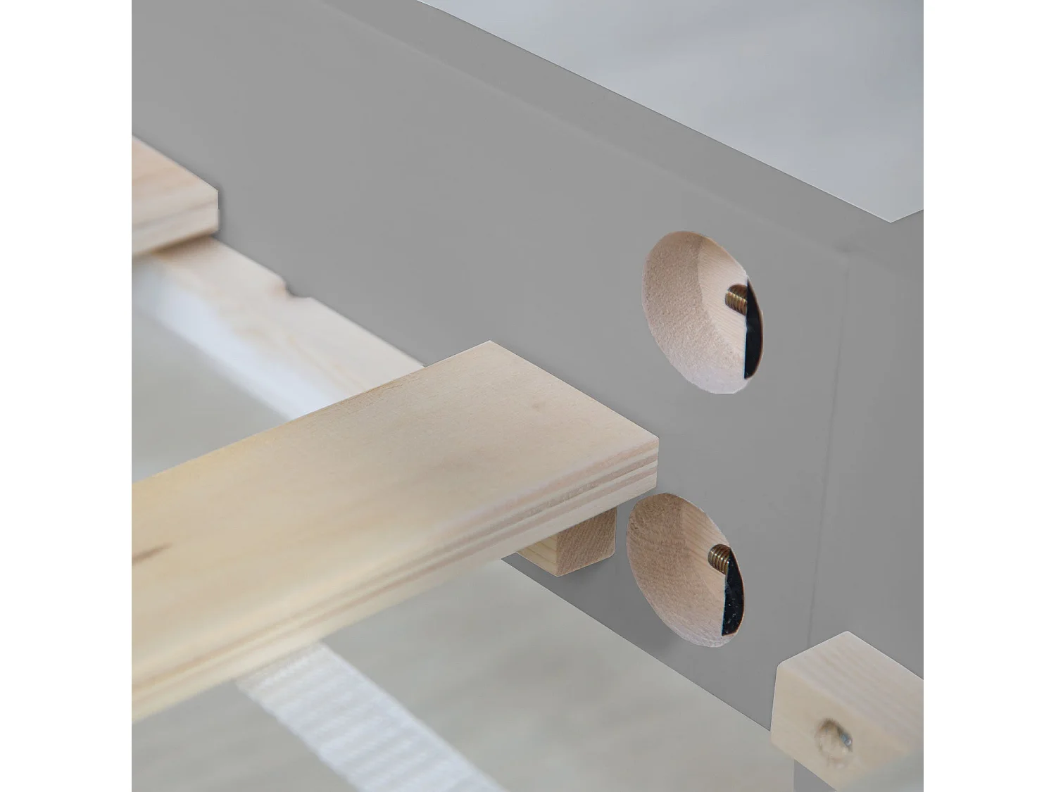 Lit simple 1 personnes bois marron 94.5 x 204.5 x 66.7 cm LIT06207