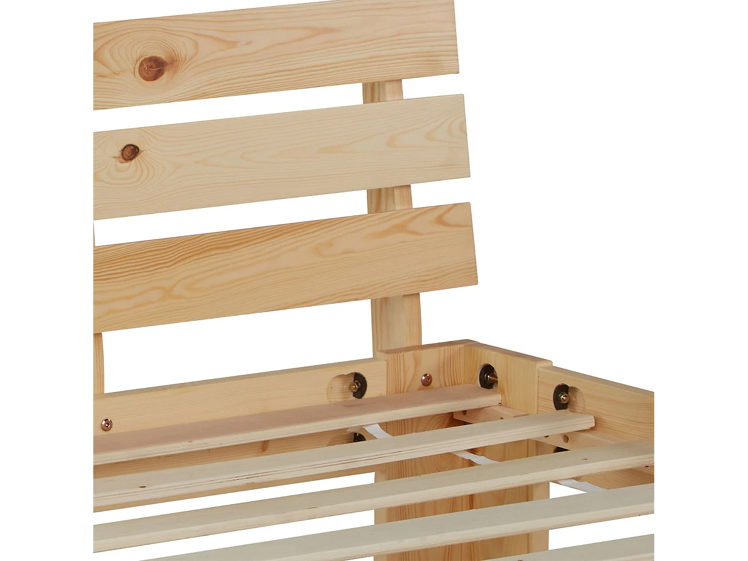 Lit simple une personne bois marron 94.5 x 204.5 x 66.7 cm LIT06228