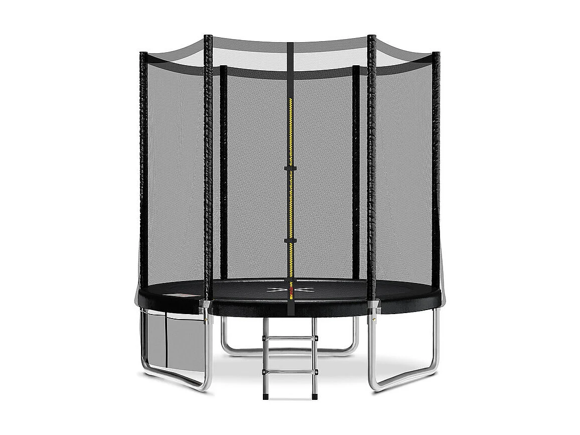 Trampoline d'extérieur Ø183/228/305/366/428 cm, trampoline de jardin robuste, cadre en acier galvanisé avec sac de rangement, pour enfants et adultes