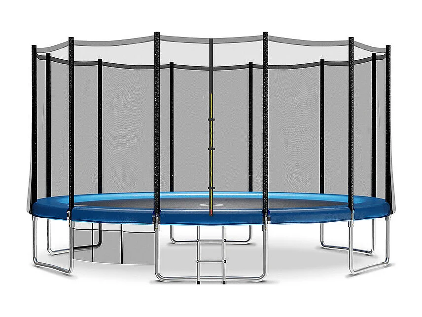 Trampoline d'extérieur Ø183/228/305/366/436 cm, trampoline de jardin robuste, cadre en acier galvanisé avec sac de rangement, pour enfants et adultes