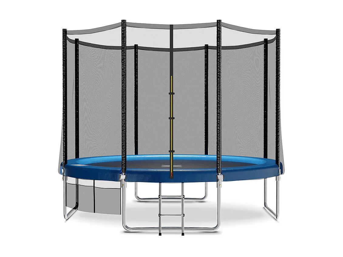 Trampoline d'extérieur Ø183/228/305/366/434 cm, trampoline de jardin robuste, cadre en acier galvanisé avec sac de rangement, pour enfants et adultes