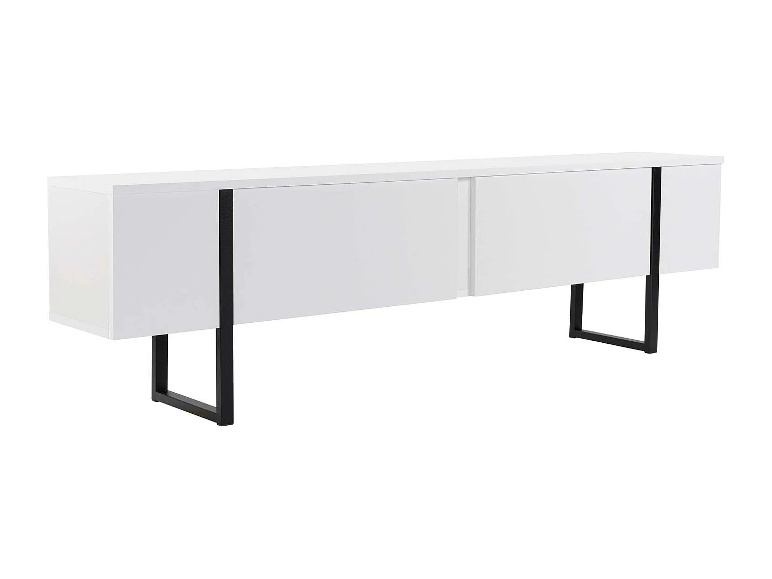 Meuble TV en bois "Serenity" 180 x 30 x 45 cm - Blanc