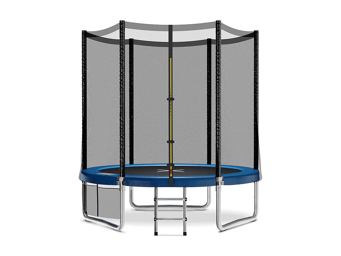Trampoline d'extérieur Ø183/228/305/366/433 cm, trampoline de jardin robuste, cadre en acier galvanisé avec sac de rangement, pour enfants et adultes