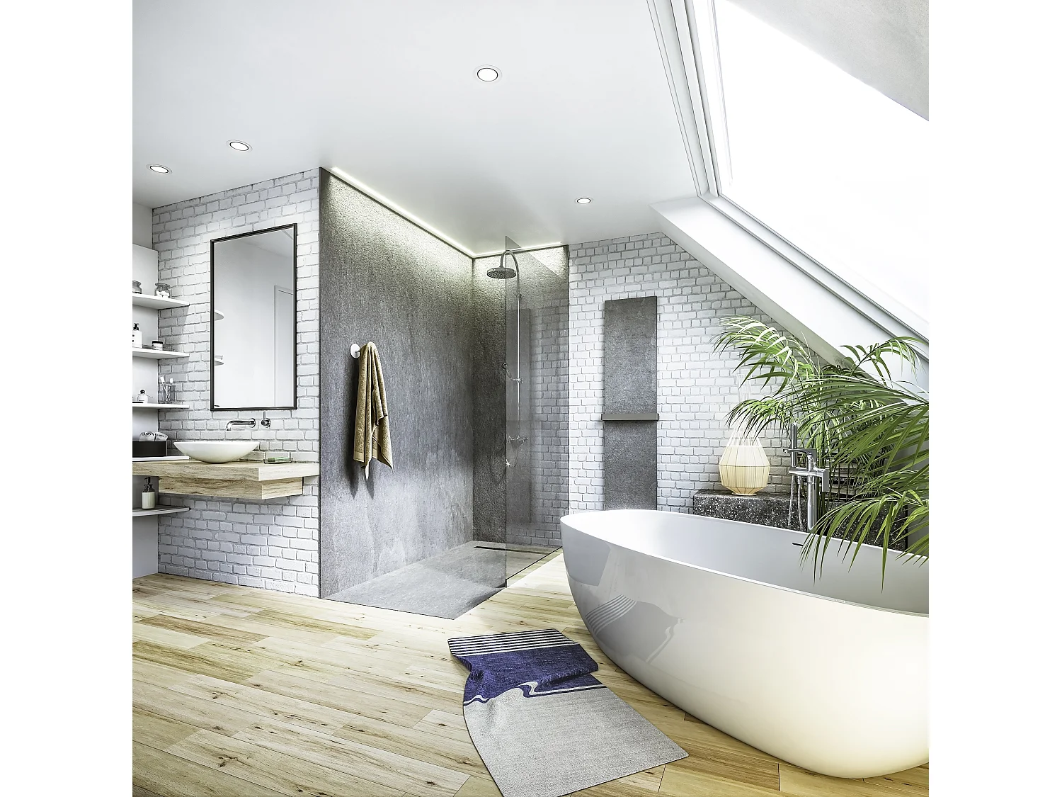 Receveur de douche pierre naturelle rocher de mer 160x90 cm