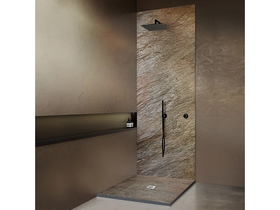 Receveur de douche pierre naturelle cuivre 90x90 cm