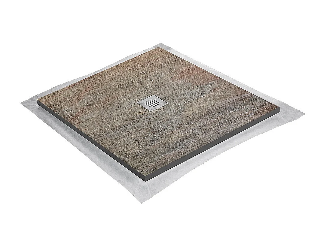 Receveur de douche pierre naturelle cuivre 90x90 cm