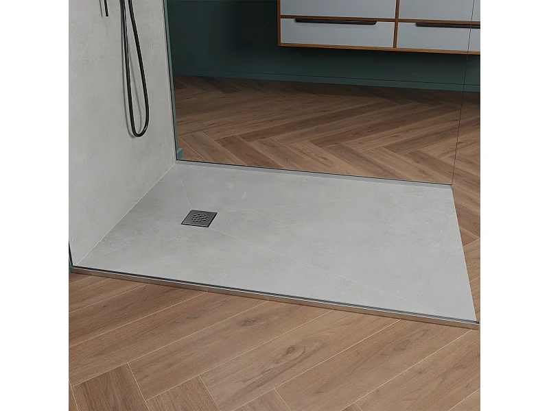 Onbath's receveur de douche  à carreler grille carrée 120x90 cm recoupable