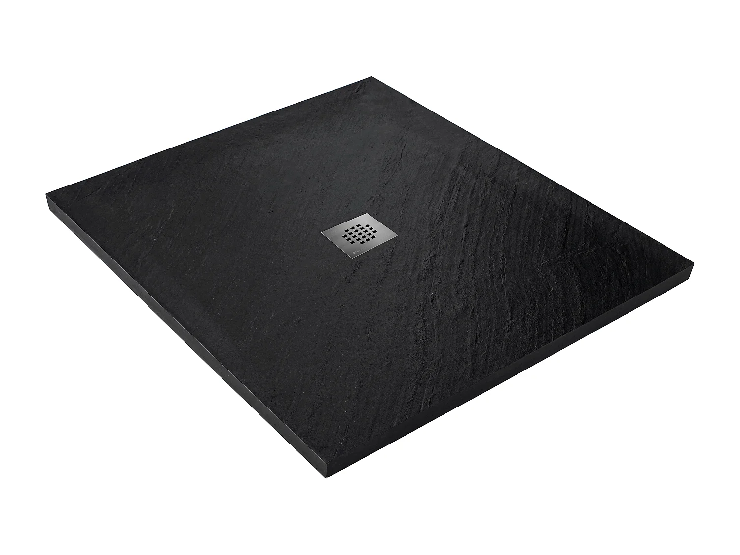 Receveur de douche pierre naturelle graphite noir 100x100 cm