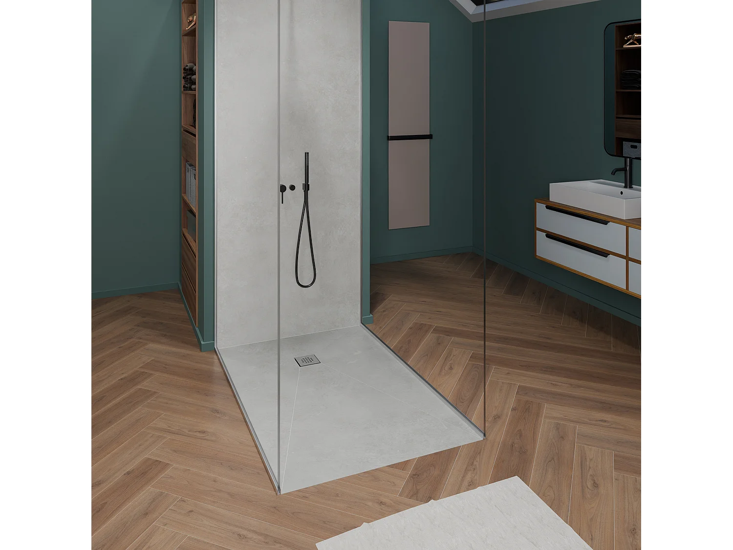 Onbath's receveur de douche  à carreler 100x100 cm syphon 360° recoupable