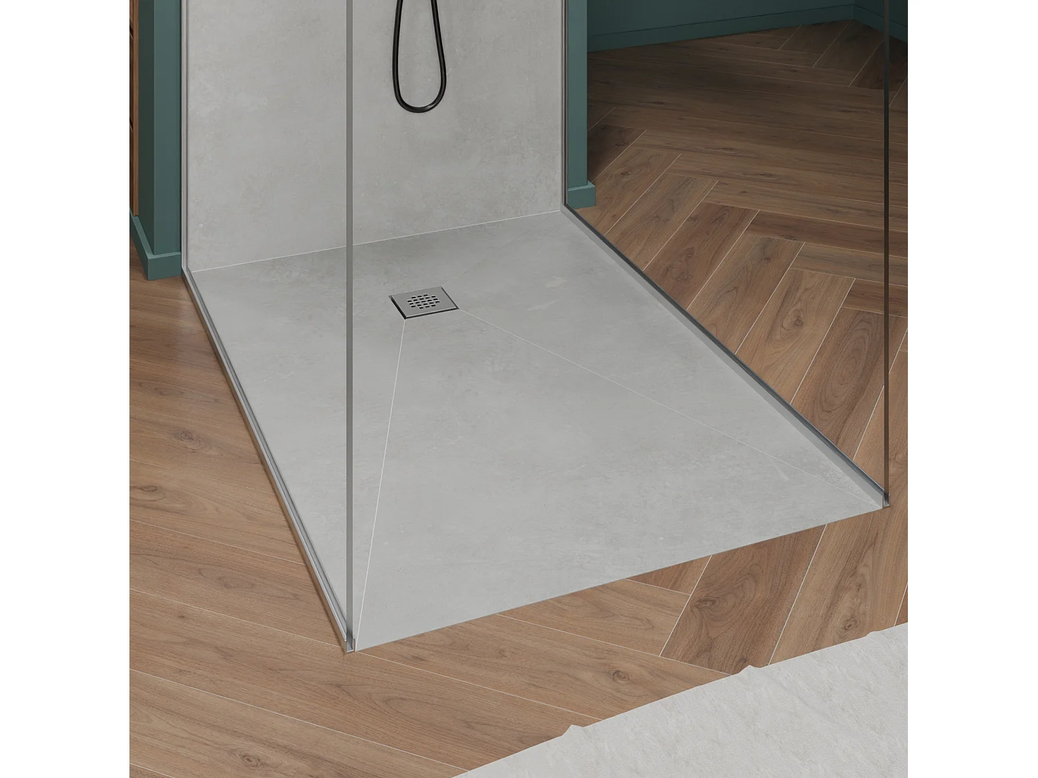 Onbath's receveur de douche  à carreler 100x100 cm syphon 360° recoupable