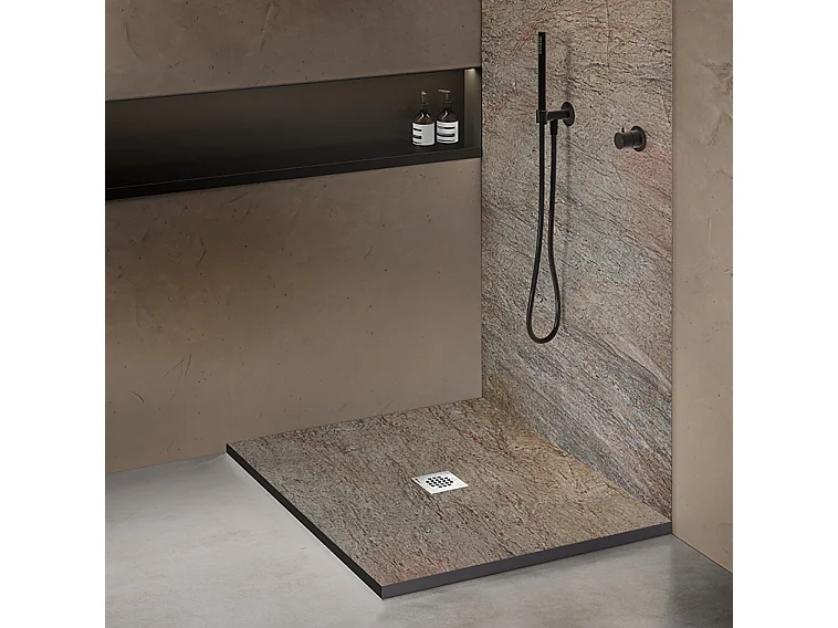 Receveur de douche pierre naturelle cuivre 70x70 cm