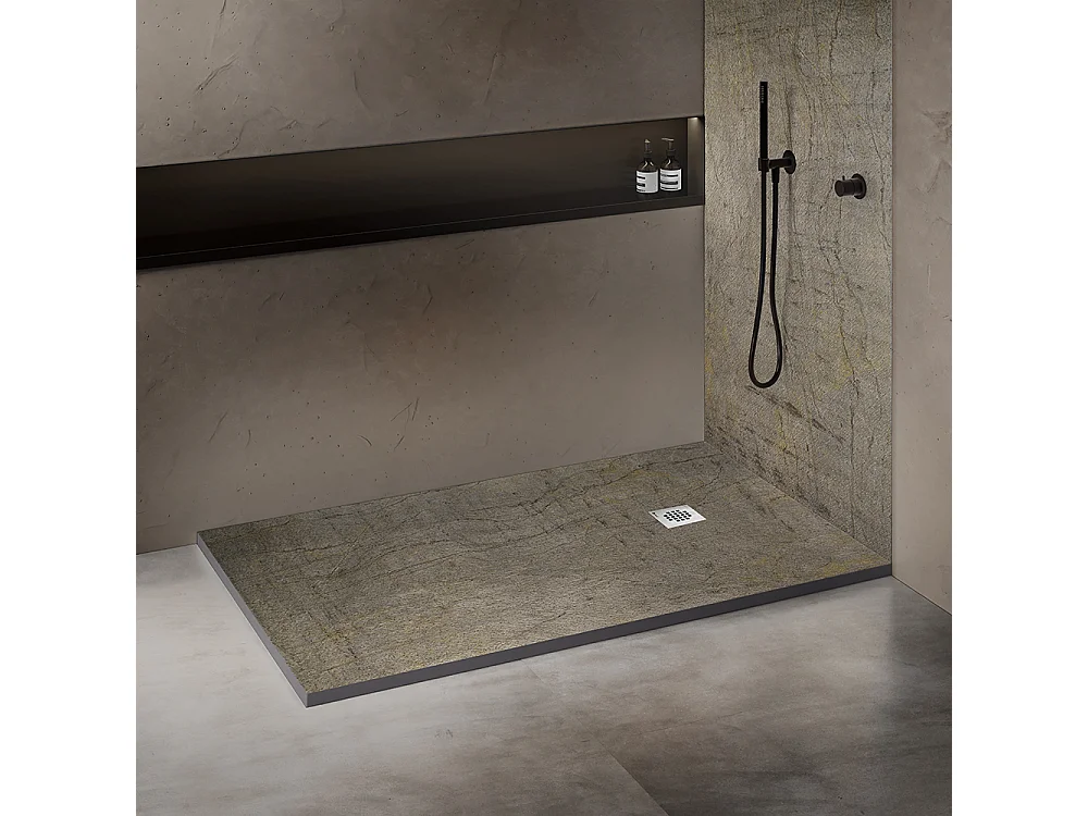 Receveur de douche pierre naturelle ardoise claire 160x90 cm