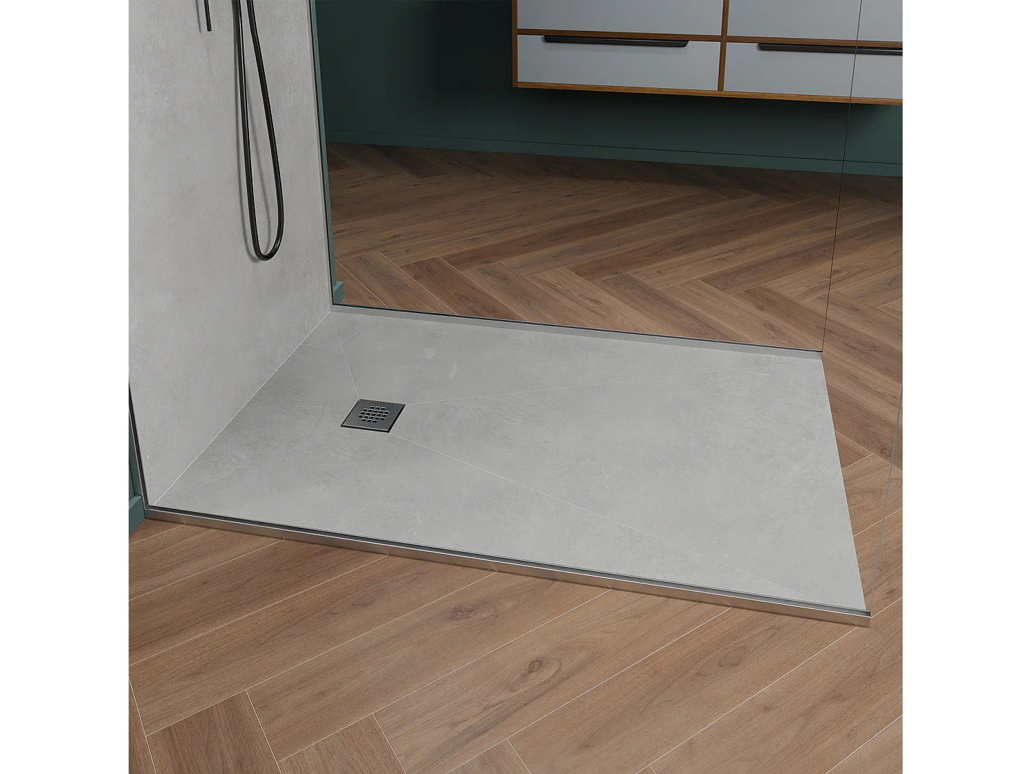 Onbath's receveur de douche  à carreler 150x150 cm syphon 360° recoupable