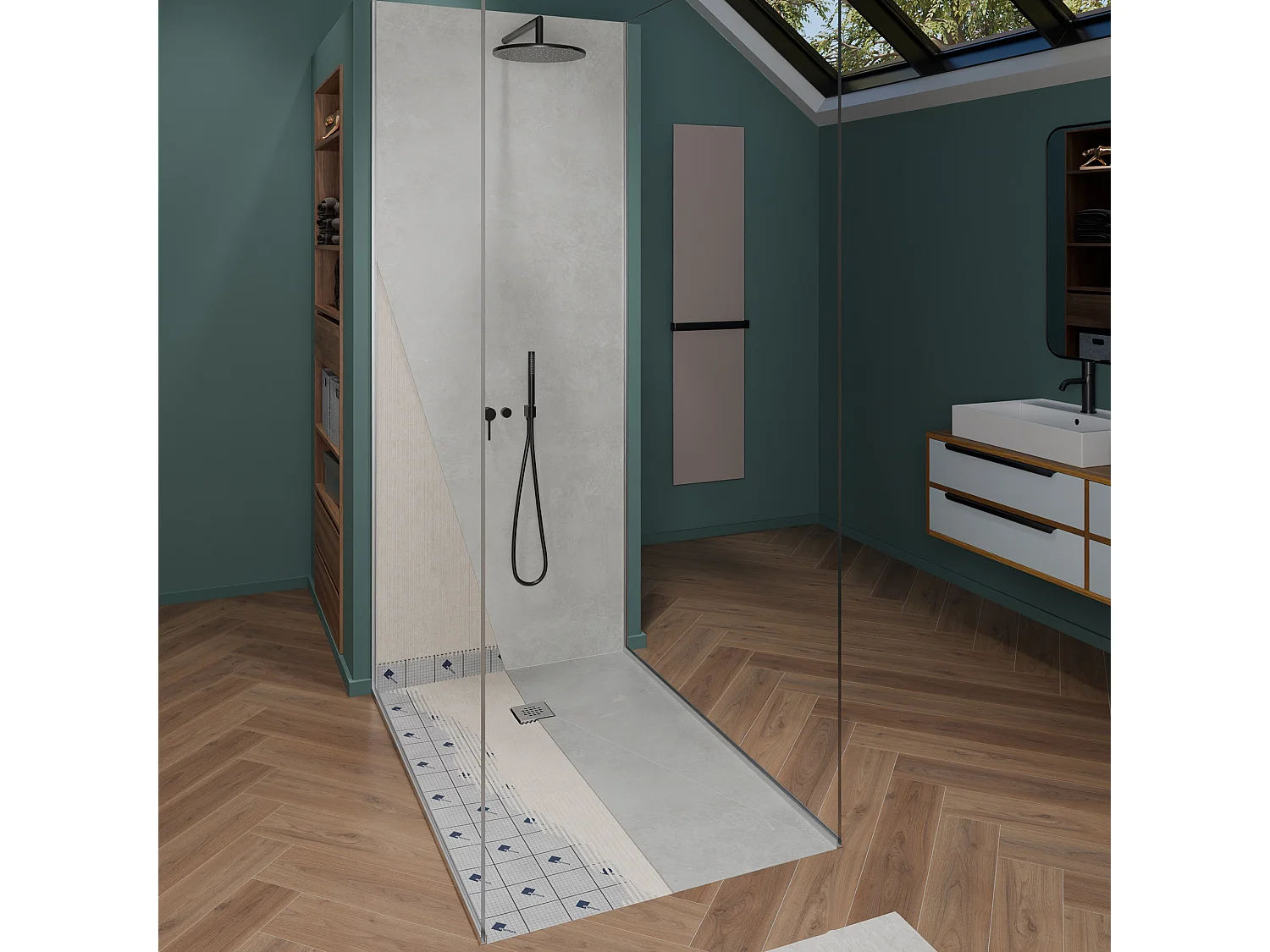 Onbath's receveur de douche  à carreler 140x90 cm syphon 360° recoupable