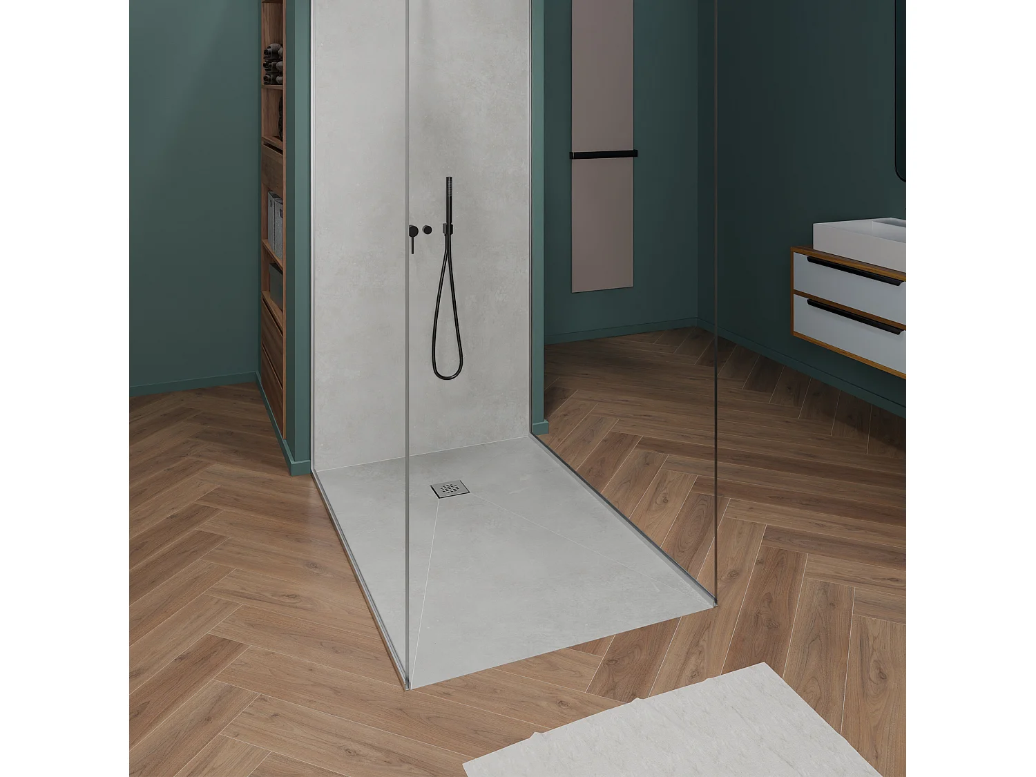 Onbath's receveur de douche  à carreler grille carrée 100x100 cm recoupable