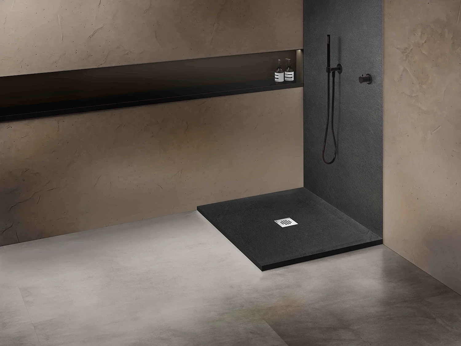 Receveur de douche pierre naturelle rocher de mer 70x70 cm